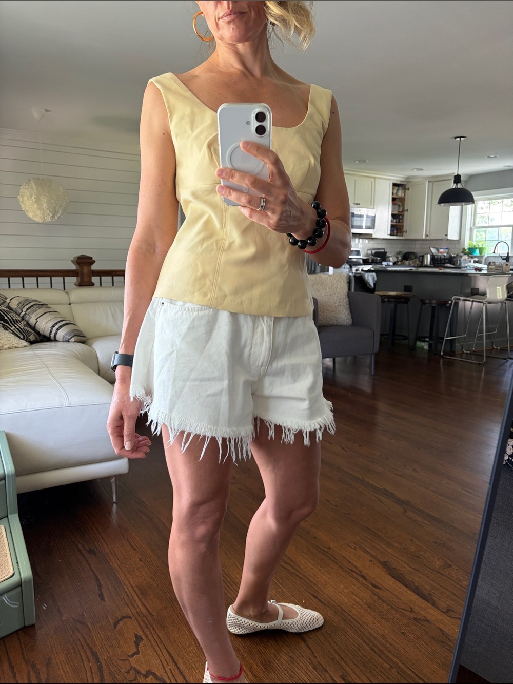 H&M Light Yellow Women's Tank Top